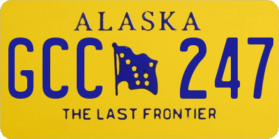 AK license plate GCC247