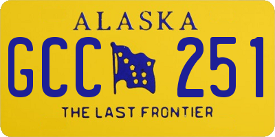 AK license plate GCC251
