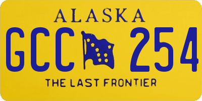 AK license plate GCC254