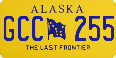 AK license plate GCC255
