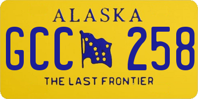 AK license plate GCC258