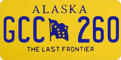 AK license plate GCC260