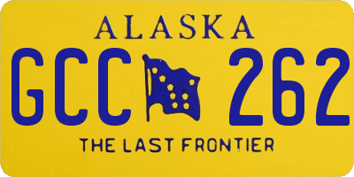 AK license plate GCC262