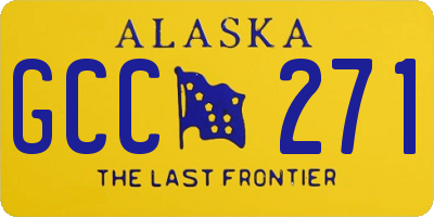 AK license plate GCC271