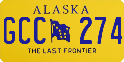 AK license plate GCC274