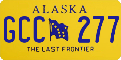AK license plate GCC277