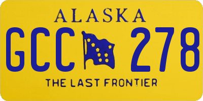 AK license plate GCC278