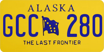 AK license plate GCC280