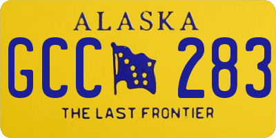AK license plate GCC283