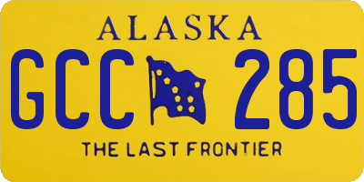 AK license plate GCC285