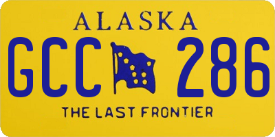 AK license plate GCC286