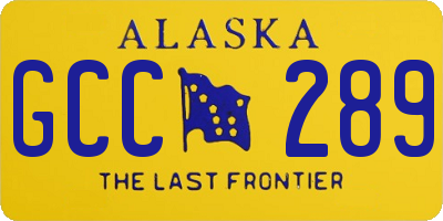 AK license plate GCC289