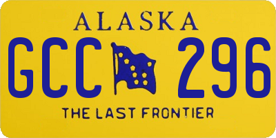 AK license plate GCC296