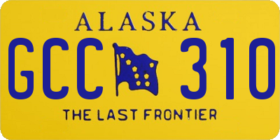 AK license plate GCC310