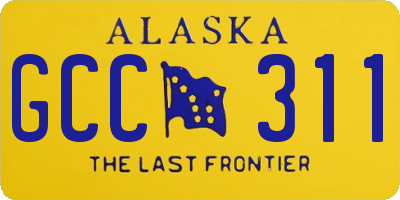 AK license plate GCC311