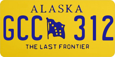 AK license plate GCC312