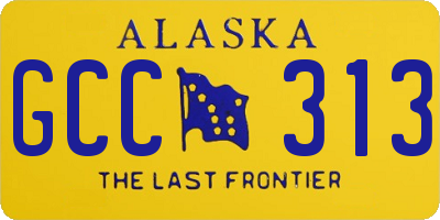 AK license plate GCC313