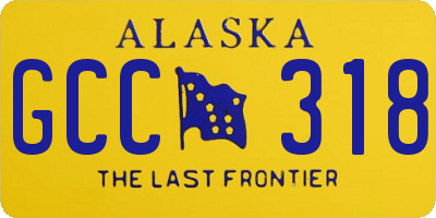 AK license plate GCC318