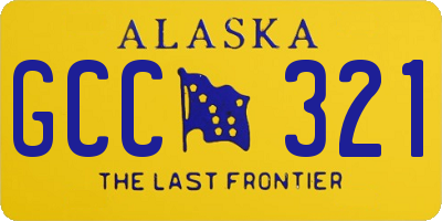 AK license plate GCC321