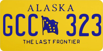 AK license plate GCC323