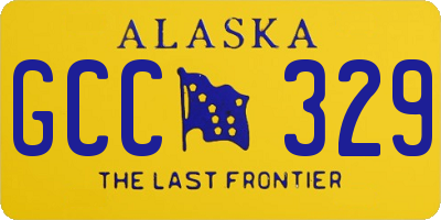 AK license plate GCC329