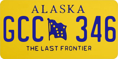 AK license plate GCC346