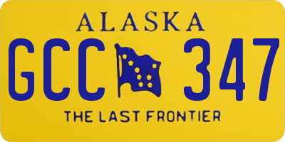 AK license plate GCC347