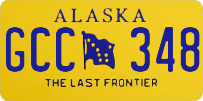 AK license plate GCC348