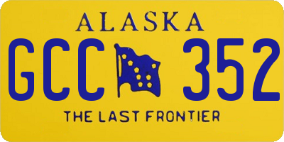 AK license plate GCC352