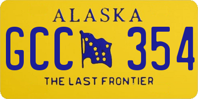 AK license plate GCC354