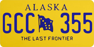 AK license plate GCC355