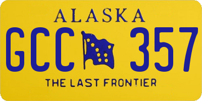 AK license plate GCC357