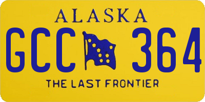 AK license plate GCC364