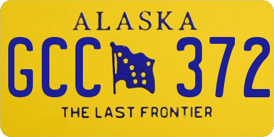 AK license plate GCC372