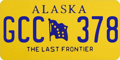 AK license plate GCC378