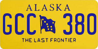 AK license plate GCC380