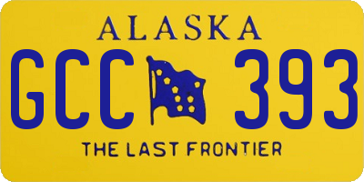 AK license plate GCC393