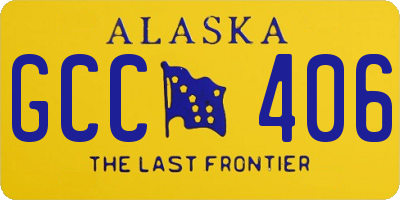 AK license plate GCC406