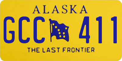 AK license plate GCC411