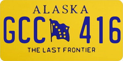 AK license plate GCC416