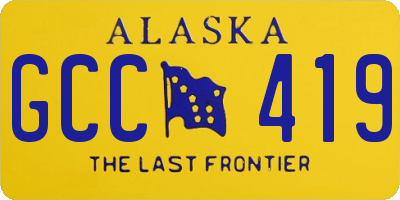 AK license plate GCC419