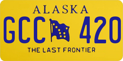 AK license plate GCC420