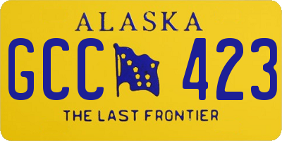 AK license plate GCC423