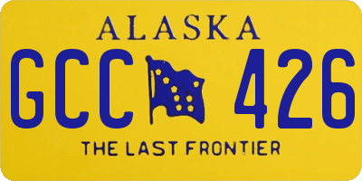 AK license plate GCC426