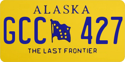 AK license plate GCC427