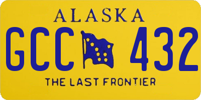 AK license plate GCC432