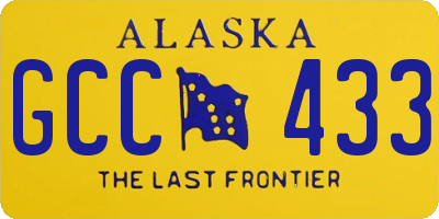 AK license plate GCC433