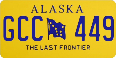 AK license plate GCC449