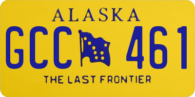 AK license plate GCC461