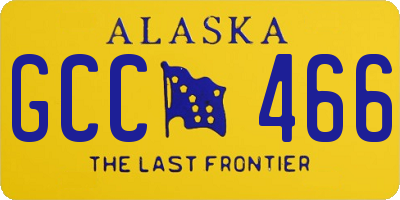 AK license plate GCC466